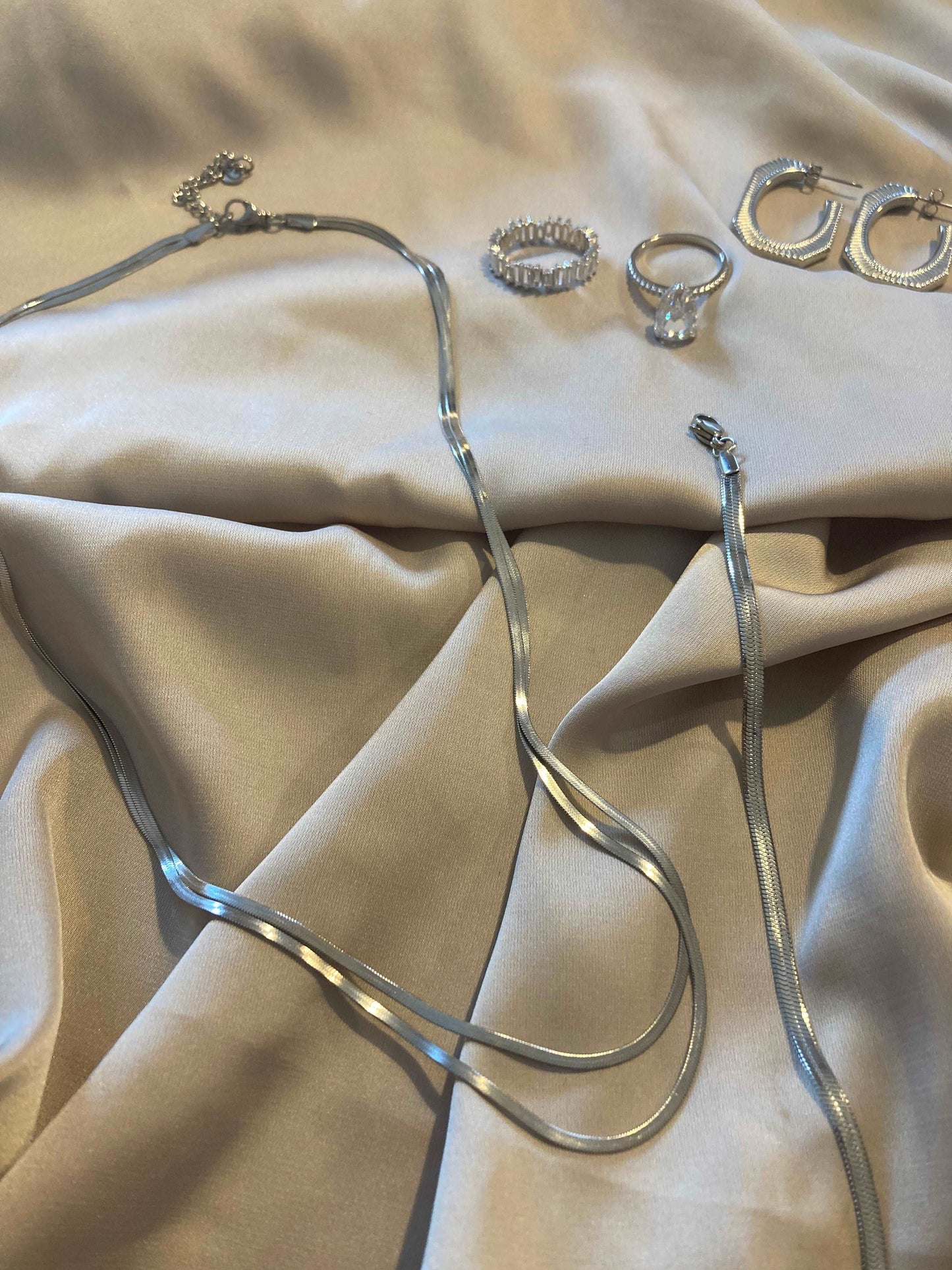 Silver Snake Bone Bracelet - Kissed Jewellery