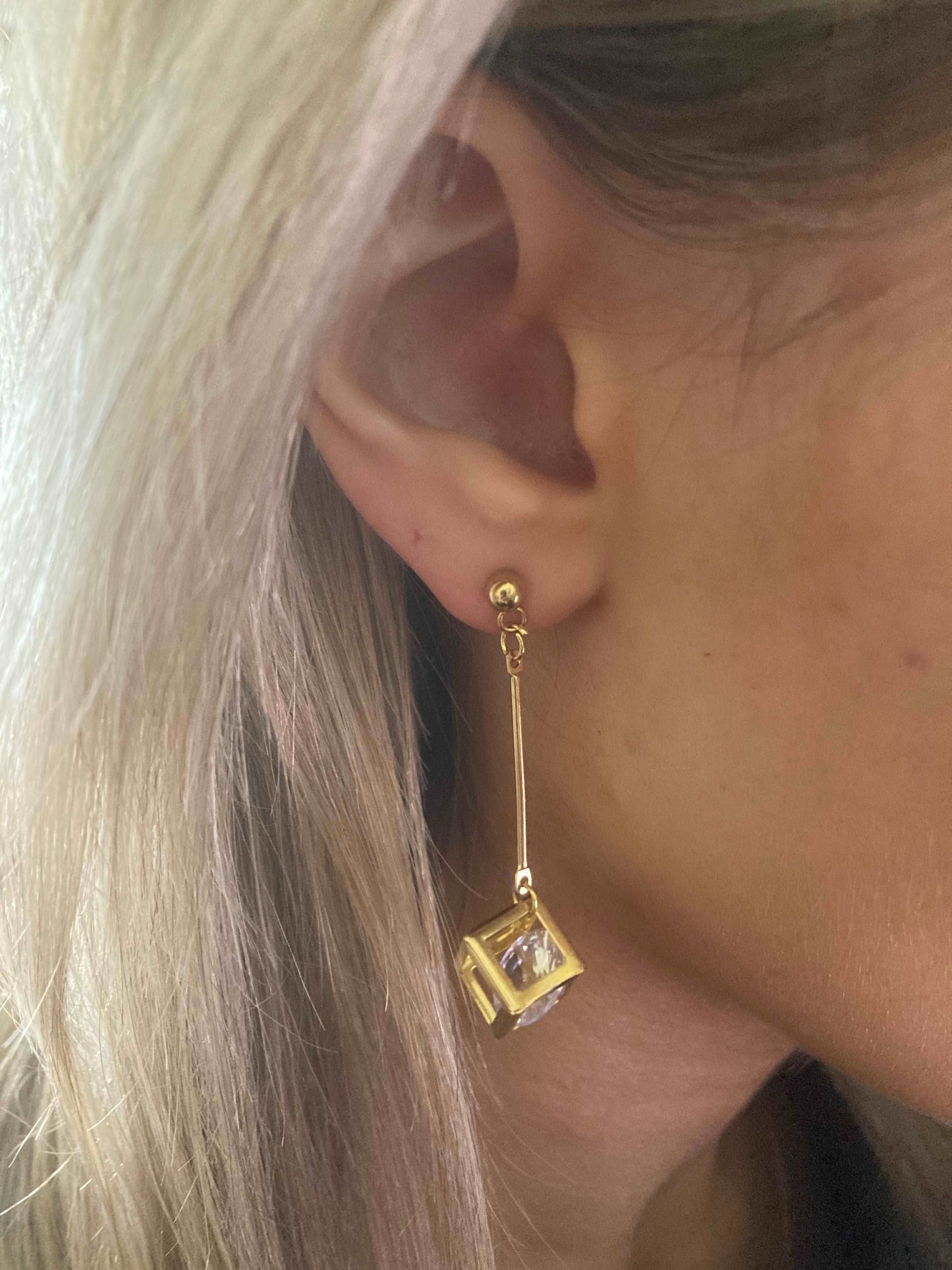 Rachel Cube Earrings - Kissed Jewellery