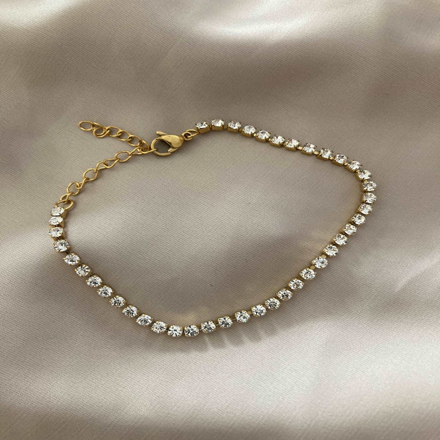 Gold Tennis Bracelet - Kissed Jewellery