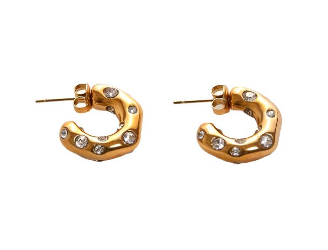 Glam Huggie Gold Hoops