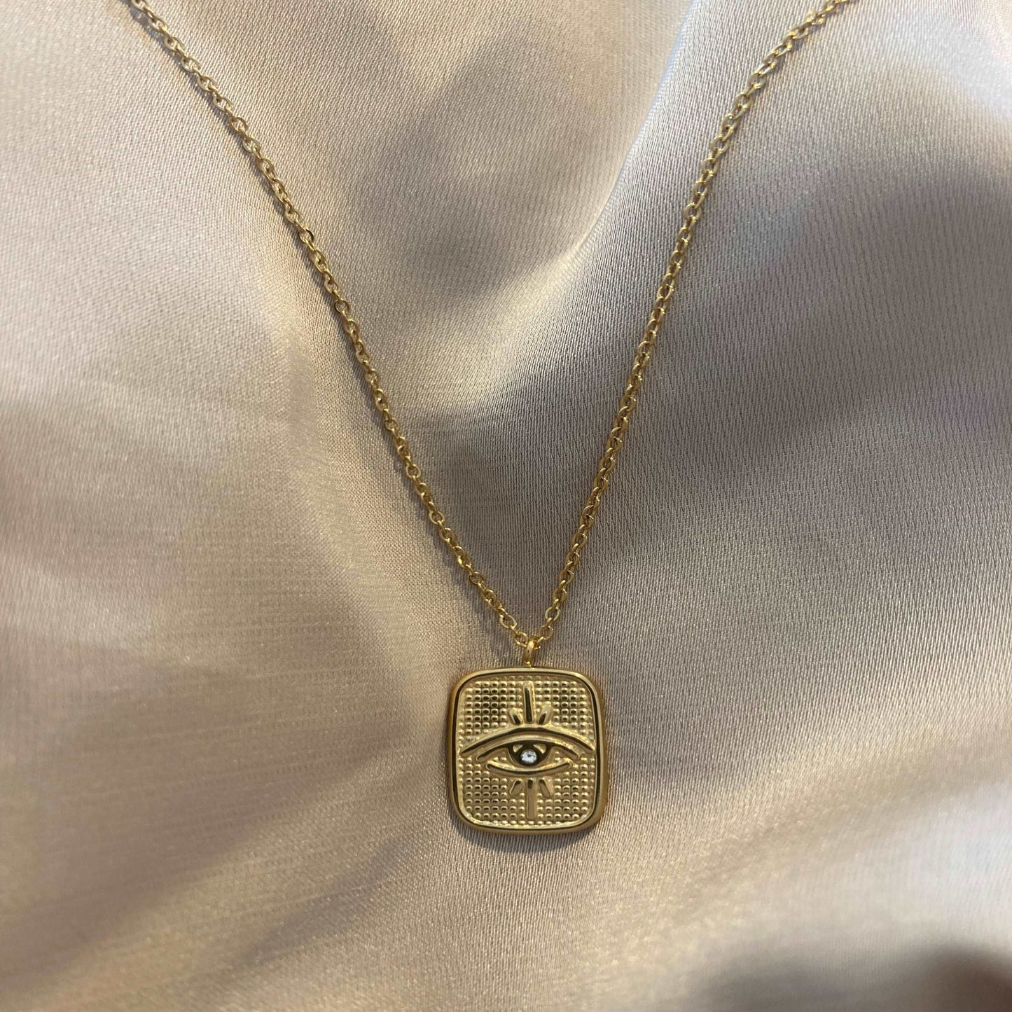 Evil Eye Gold Pendant Necklace - Kissed Jewellery