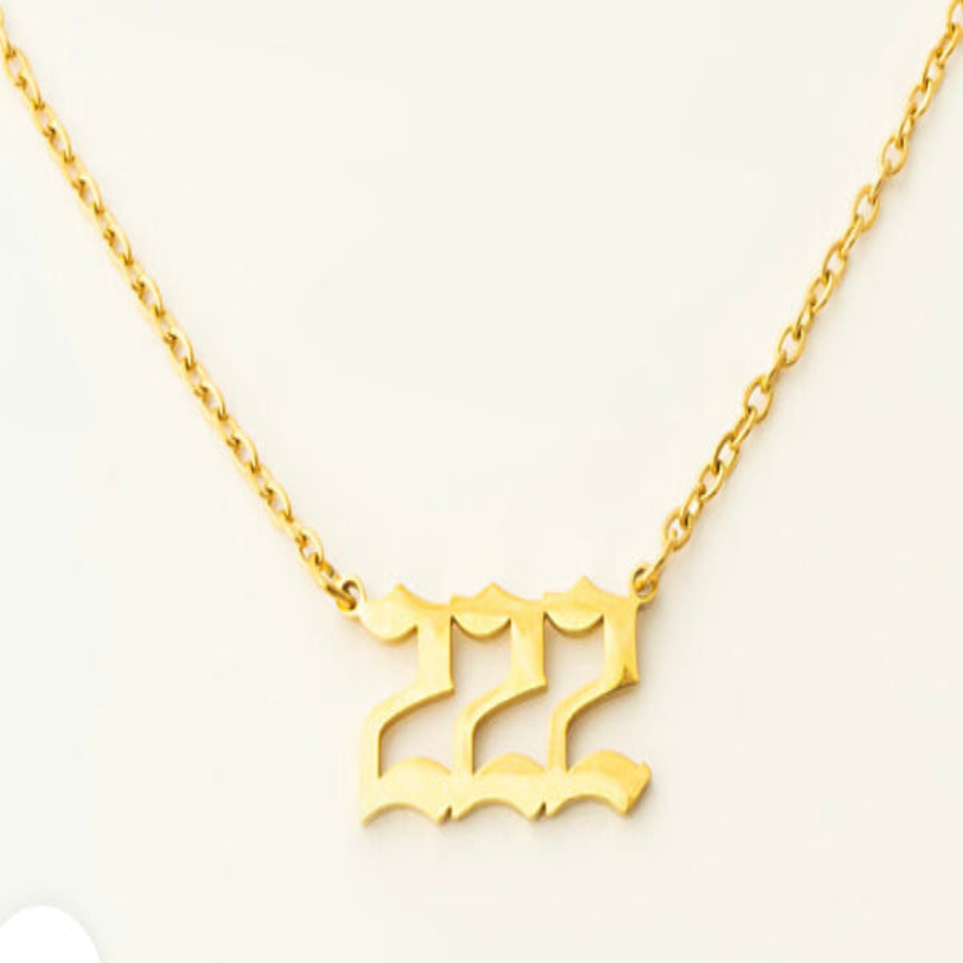 Angel Gold 222 Necklace - Kissed Jewellery