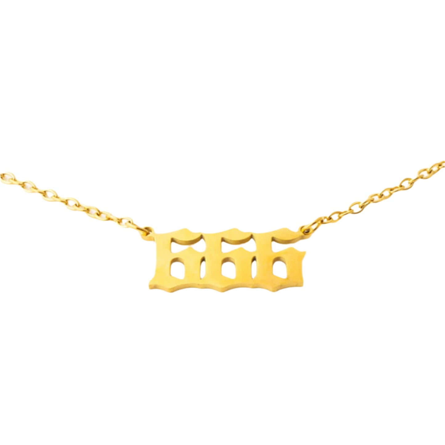 Angel Gold 666 Necklace
