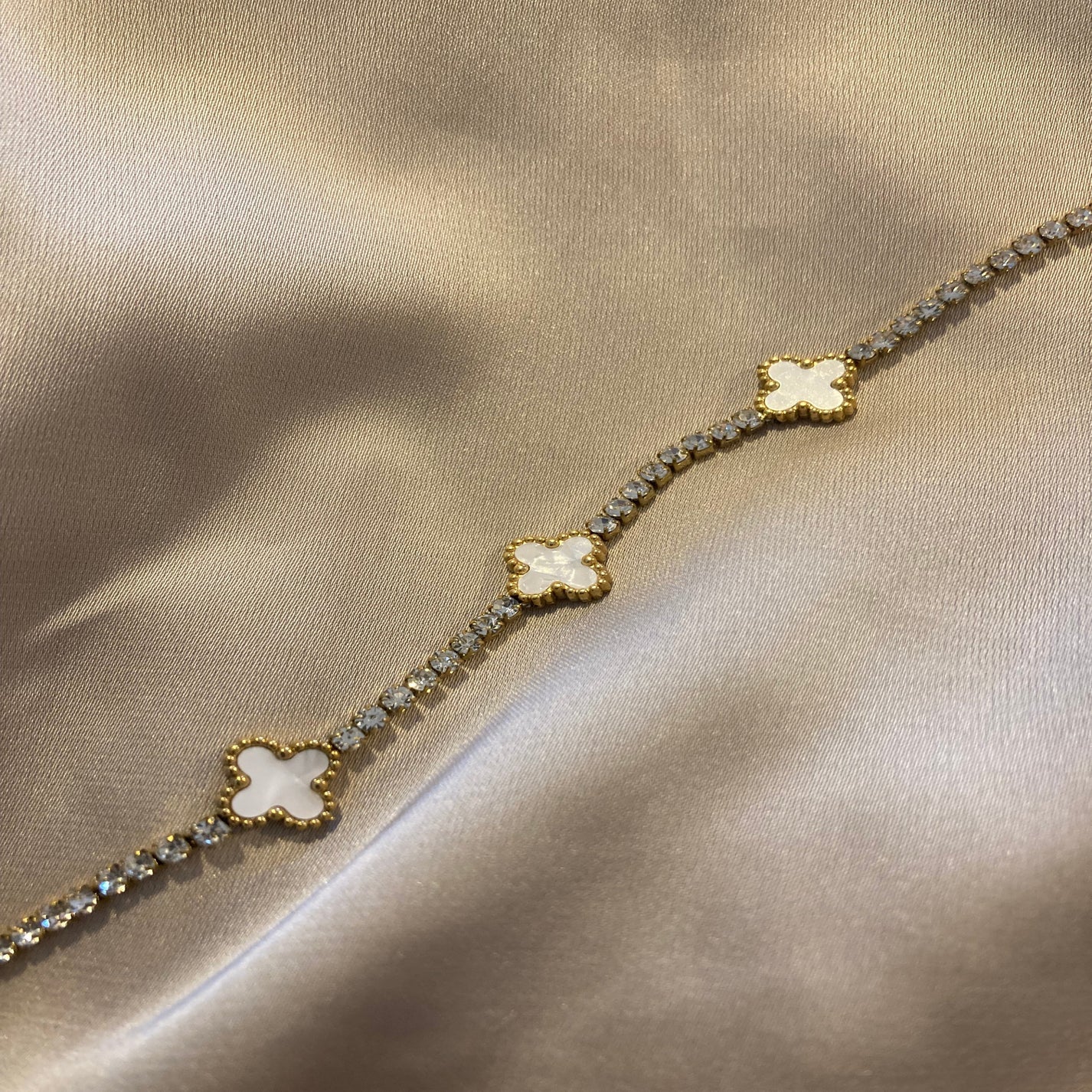 Clover Tennis Necklace and Bracelet