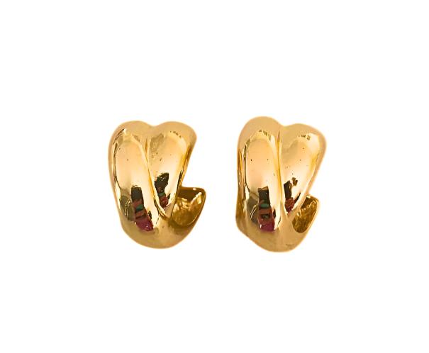 Criss Cross Gold Earring
