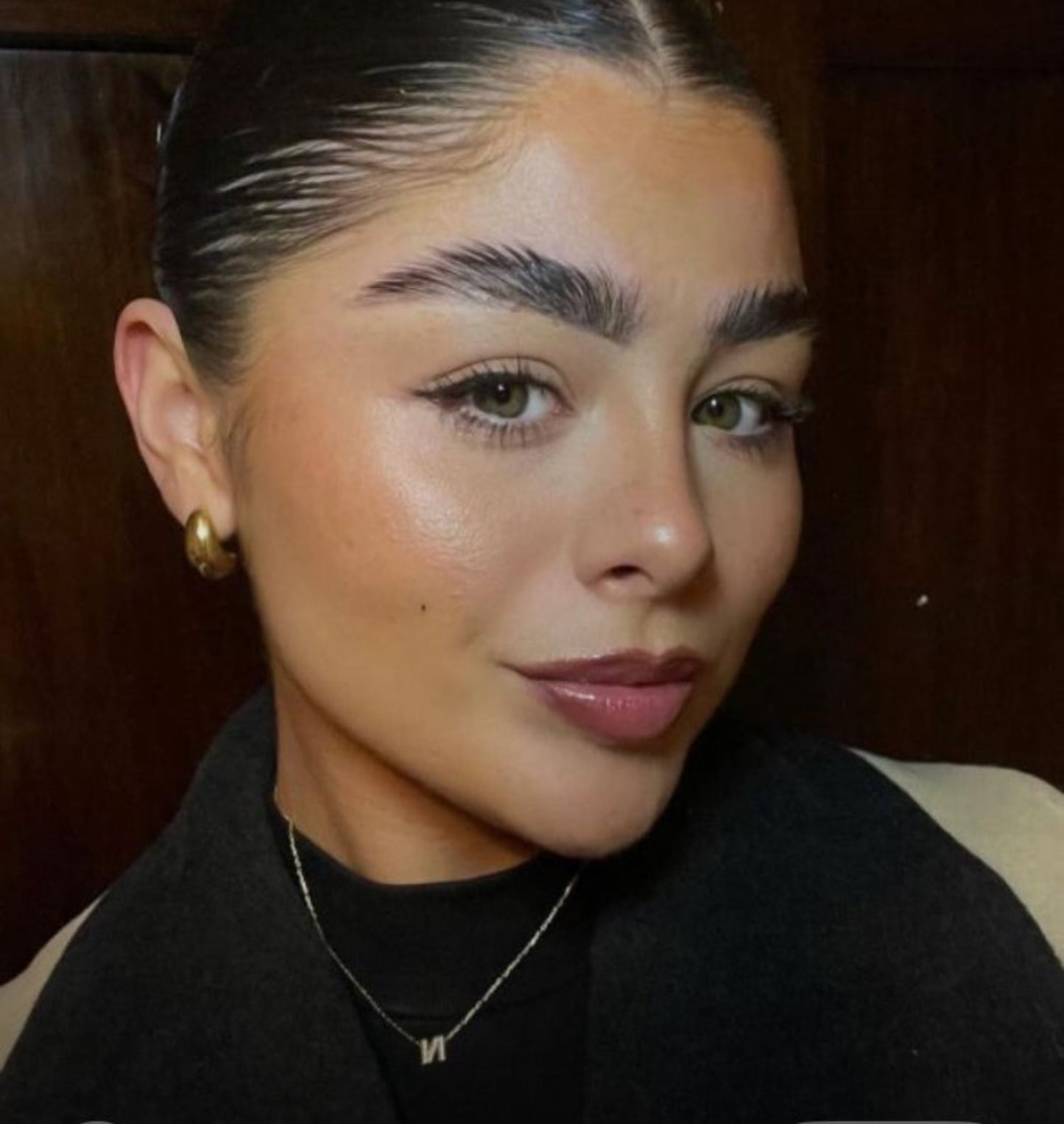 Gold Half Moon Hoop Earrings