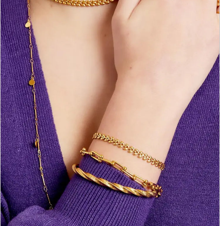 Gold Leaf Bracelet