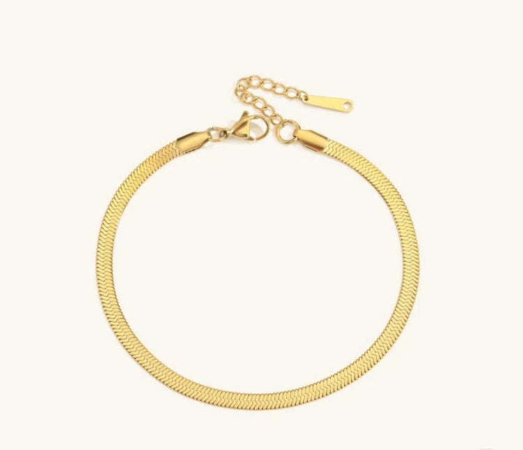 Gold Snake Bone Bracelet