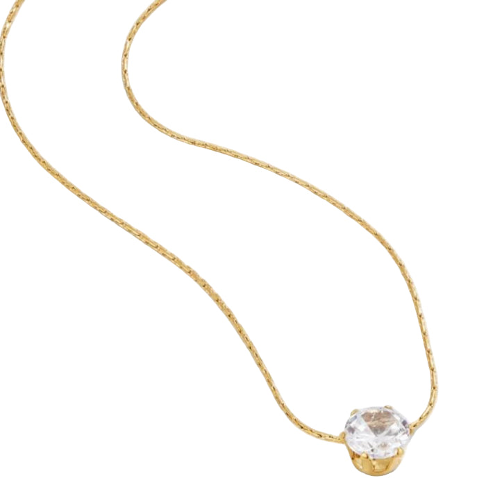 Gold Necklace with Zirconia