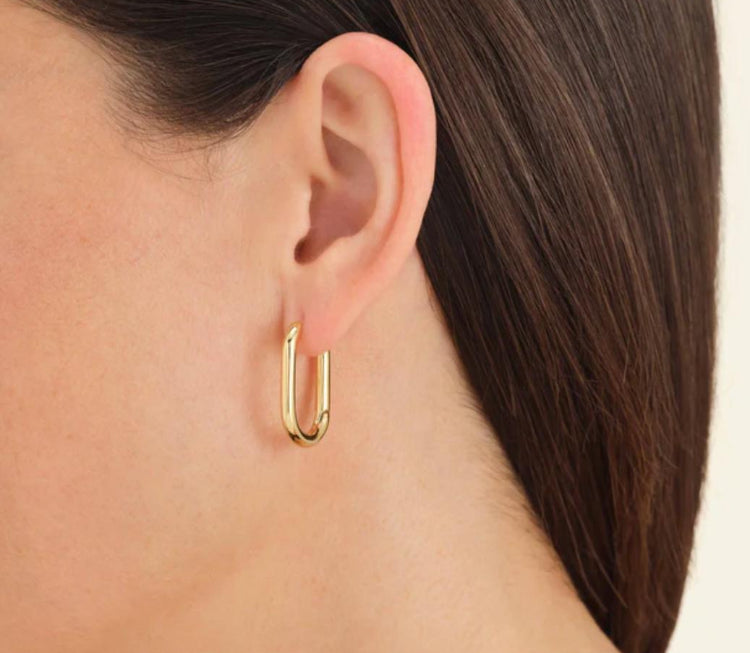 Gold London Style Hoop Earrings