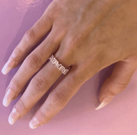 Sterling Silver 925 Iced Shirley Ring - Kissed Jewellery