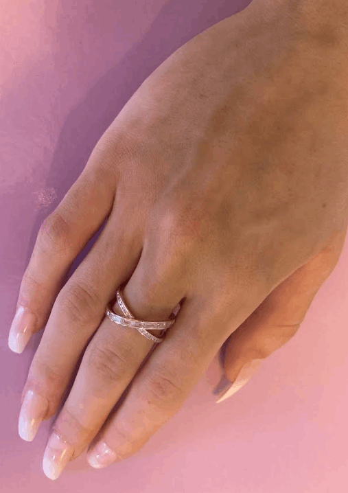 Sterling Silver 925 Iced Cosmo Ring - Kissed Jewellery