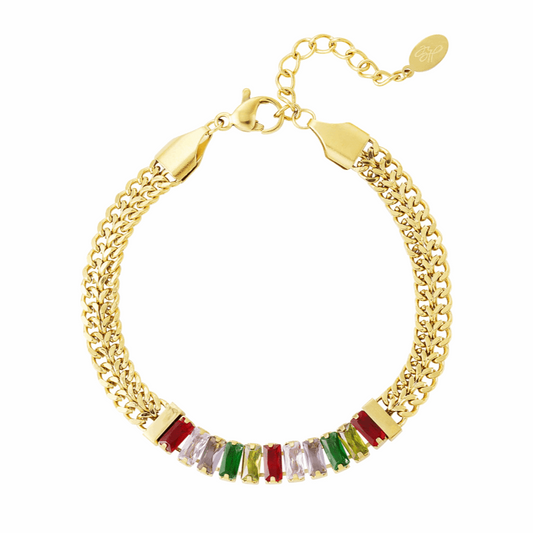 Colourful Zircon Lara Bracelet - Kissed Jewellery