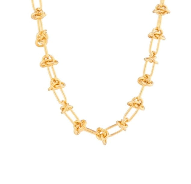 Classic Knotted Gold Necklace