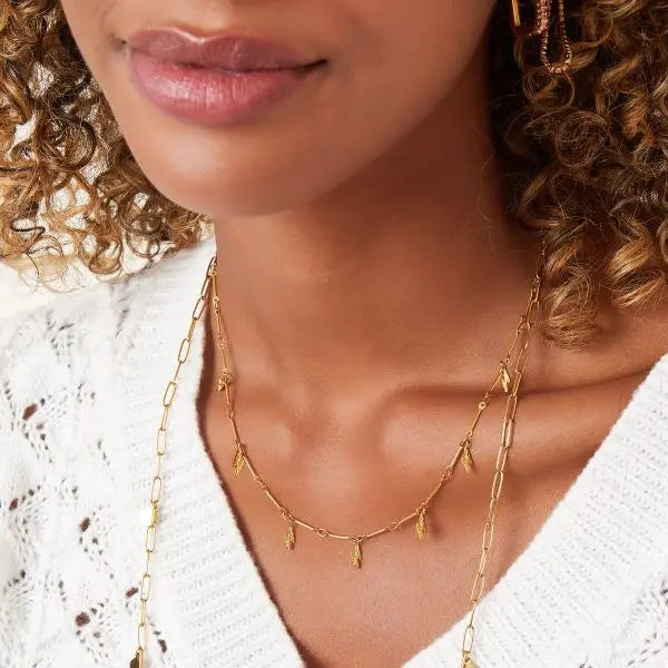 Gold Lightning Necklace - Kissed Jewellery