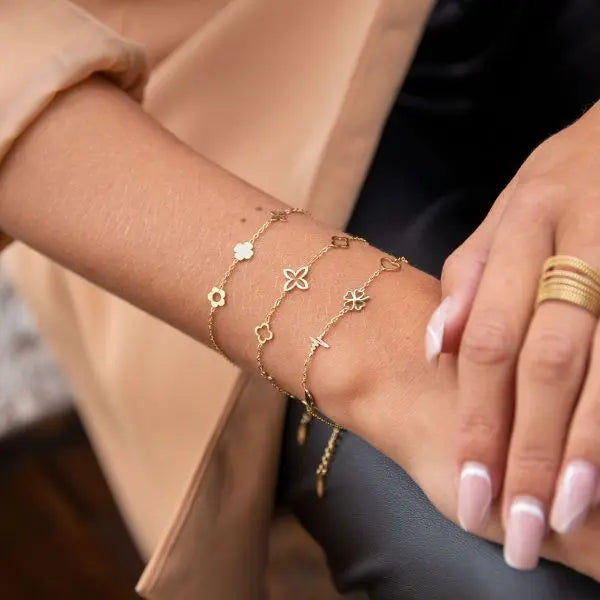 Suzy Gold Charm Bracelet - Kissed Jewellery