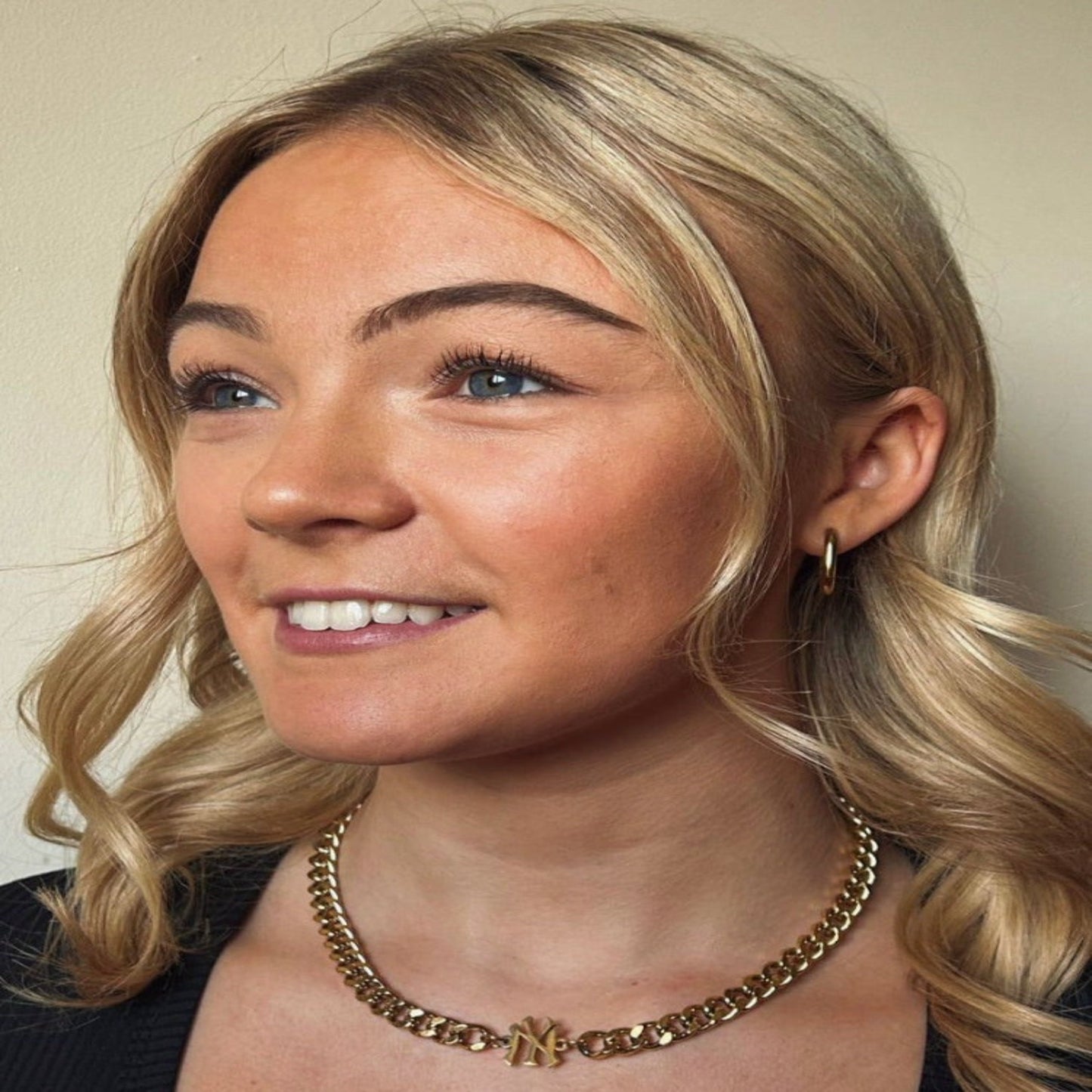 Gold Chunky Detail Necklace - Kissed Jewellery