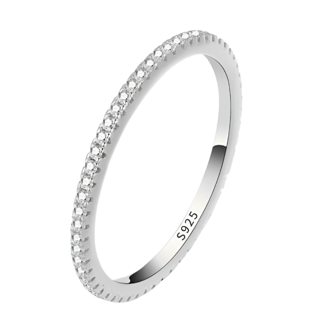 Sterling Silver 925 Simple Band Ring - Kissed Jewellery