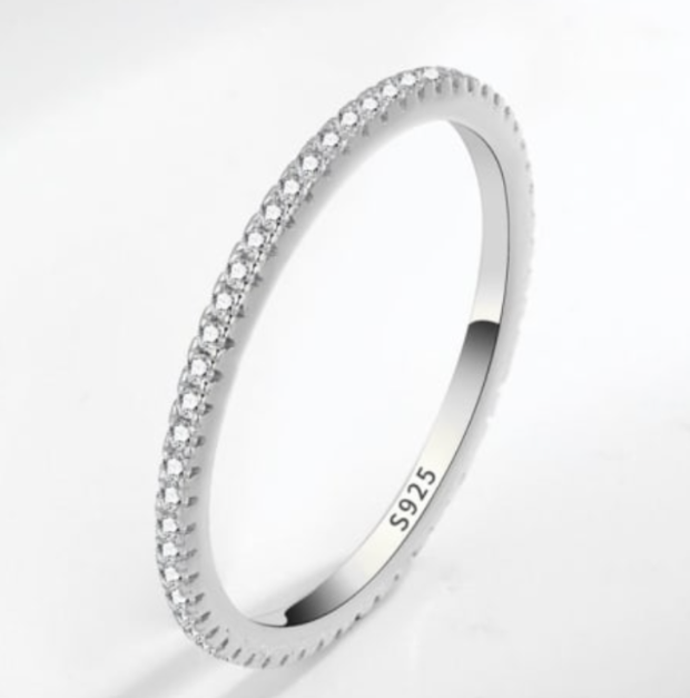Sterling Silver 925 Simple Band Ring - Kissed Jewellery