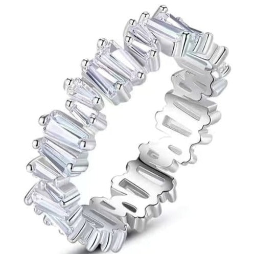 Sterling Silver 925 Iced Shirley Ring - Kissed Jewellery
