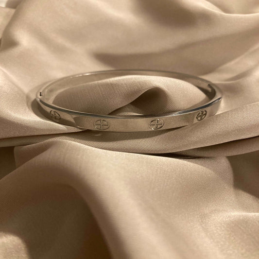 Silver Hollywood Bangle - Kissed Jewellery
