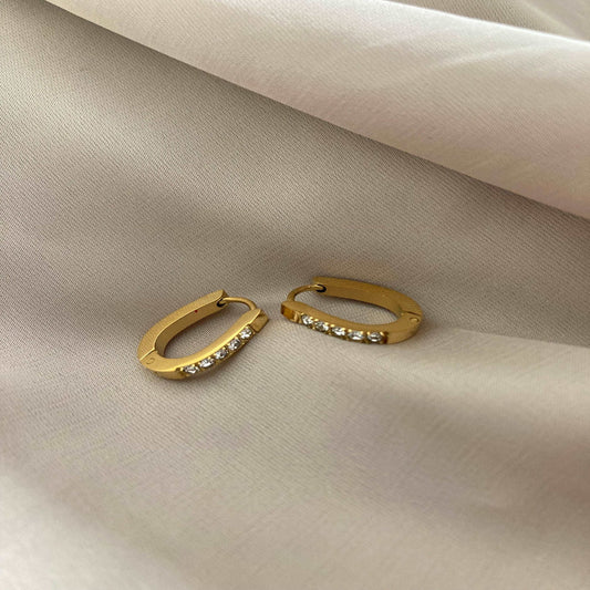 Gold Zirconia Earrings - Kissed Jewellery
