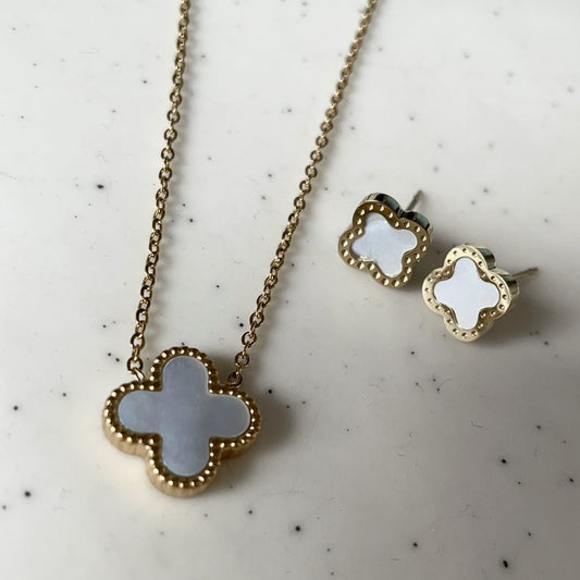 White and Gold Clover Bundle