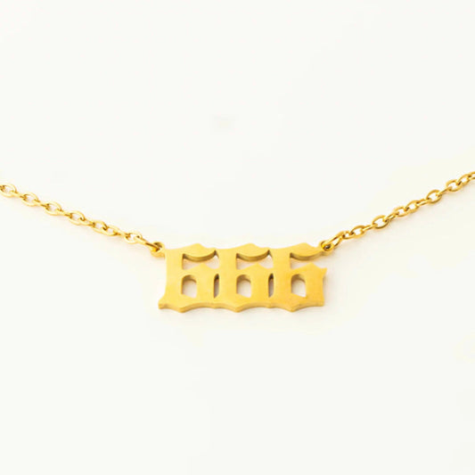 Angel Gold 666 Necklace