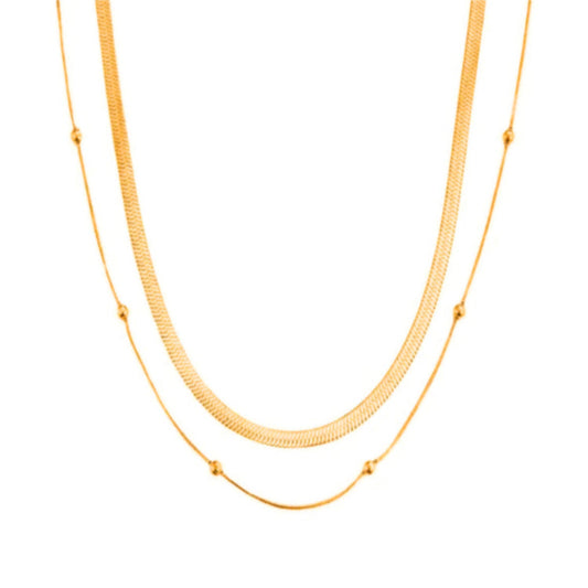 Gold Minimalist Multi Strand Necklace