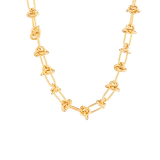 Classic Knotted Gold Necklace