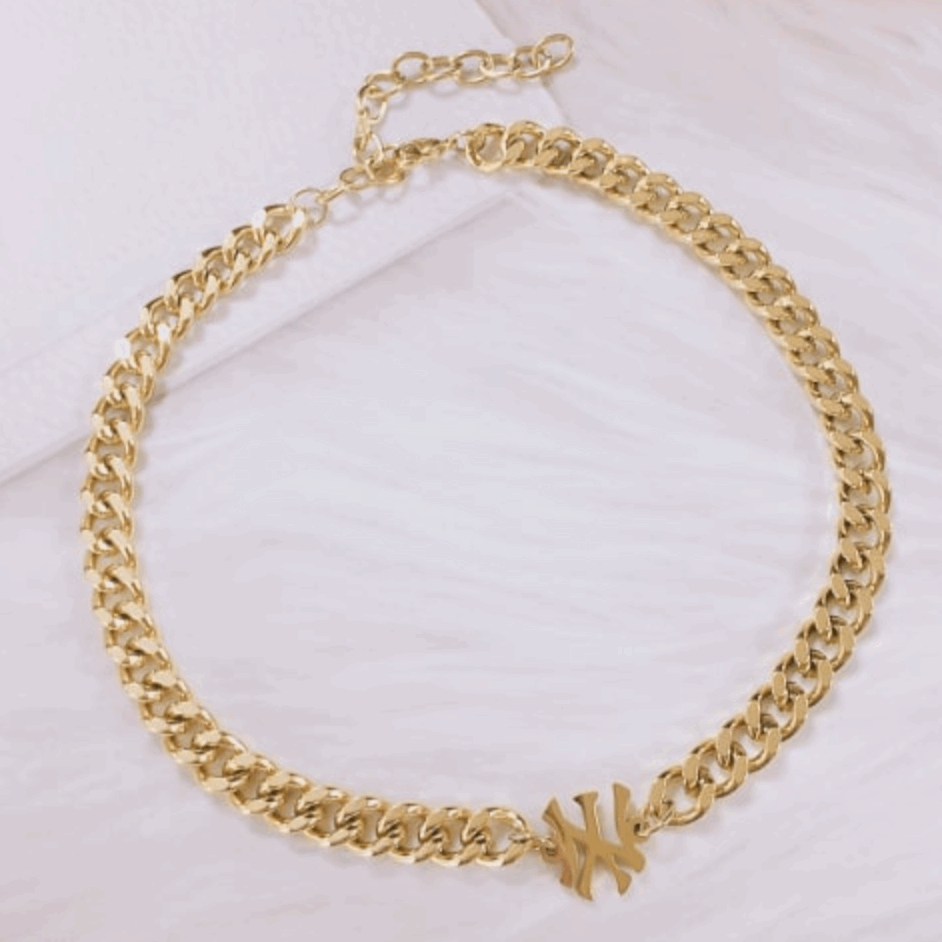 Gold Chunky Detail Necklace - Kissed Jewellery