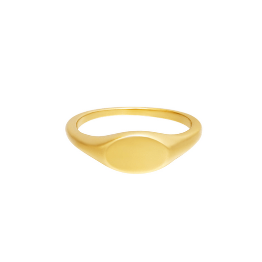 Classic Gold Signet Ring - Kissed Jewellery