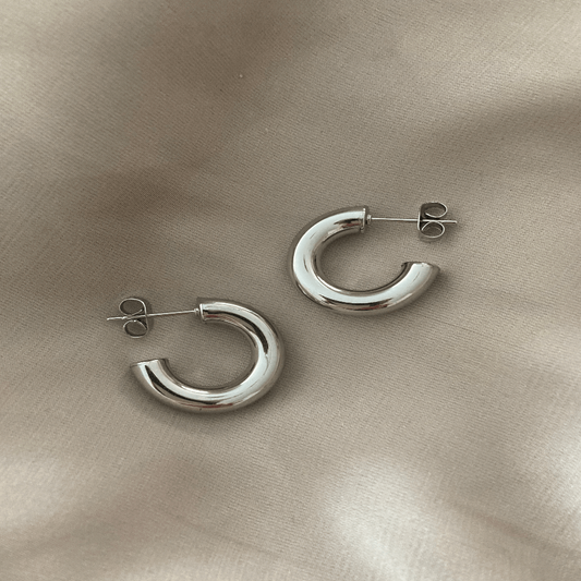 Creole Silver Hoop Earrings - Kissed Jewellery