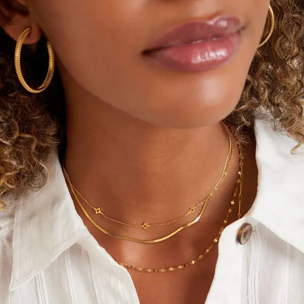 Gold Multi Layer Kirsten Necklace - Kissed Jewellery