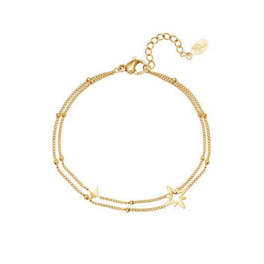 Double Layer Star Bracelet - Kissed Jewellery