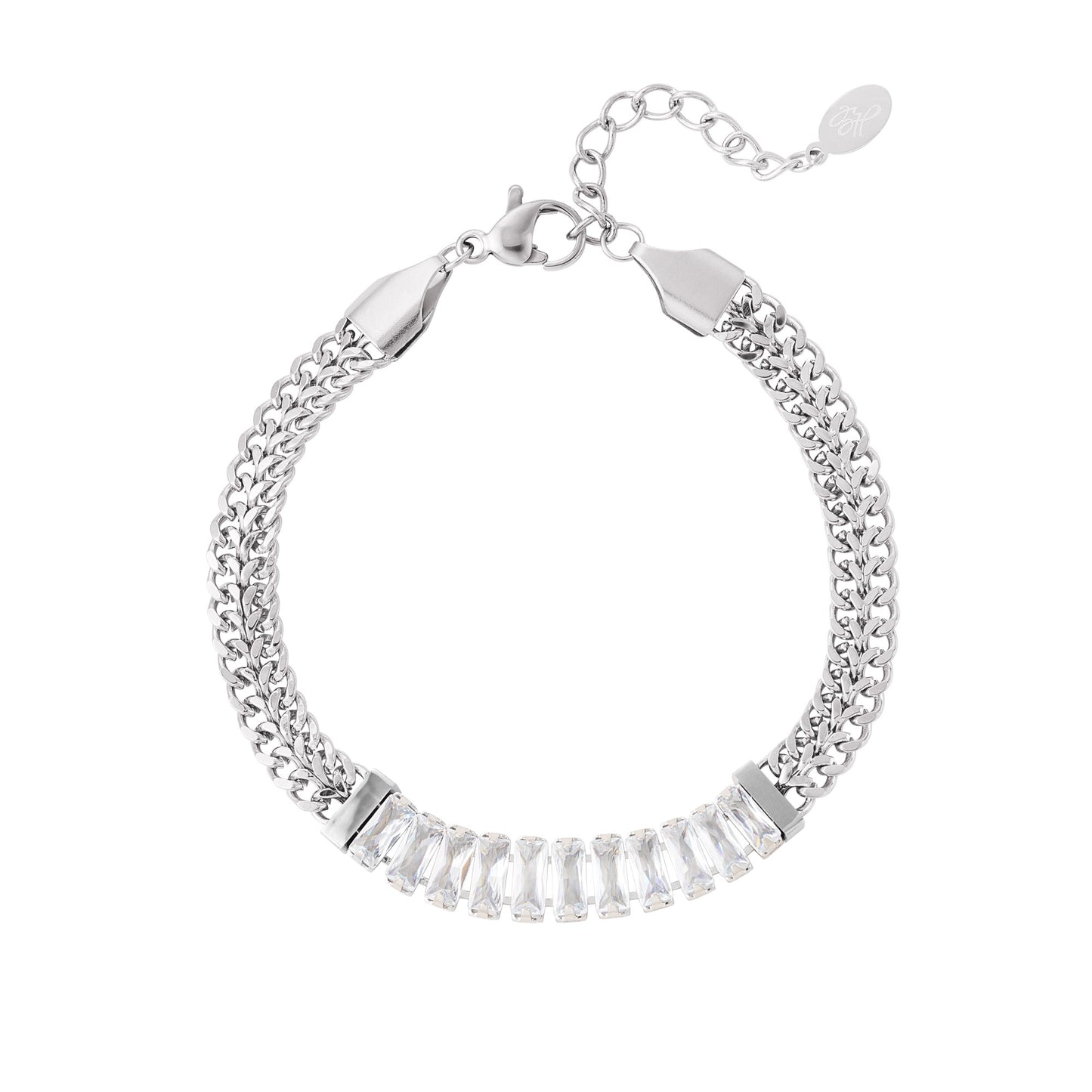 Silver Zircon Lara Bracelet - Kissed Jewellery