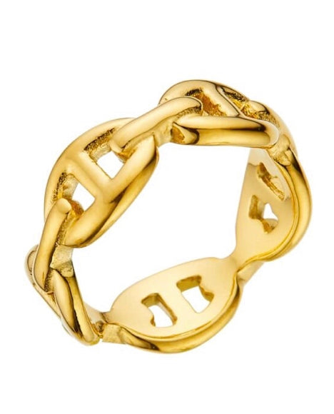 Gold Geometric Ring - Kissed Jewellery