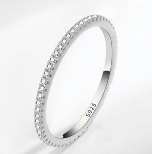 Sterling Silver 925 Simple Band Ring - Kissed Jewellery
